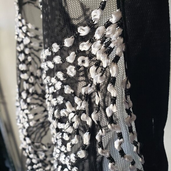 Berek Metallic Circle Button Down High Low Mesh Shirt *read notes* - Picture 5 of 13